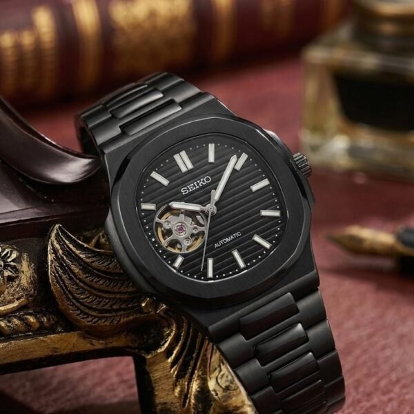 Seik_o Mod Nautilus Phantom Open Heart Automatic Black