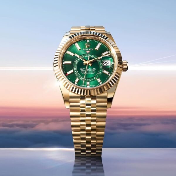Rolee_x Oyster Perpetual Sky Dweller Gold-Green