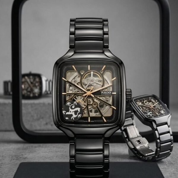 Radd_o True Square Automatic Ceramic Black-Gold