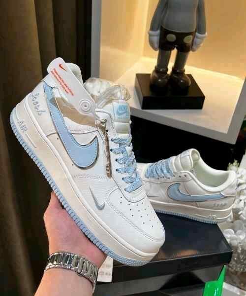 nikee airforce 1 07 low keep fresh beige blue silver sale