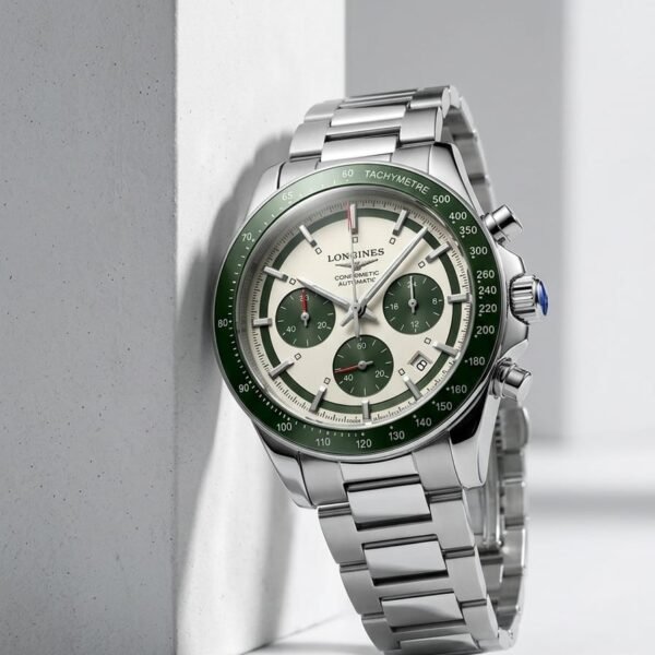 Longinee_s Conquest Chronograph Green