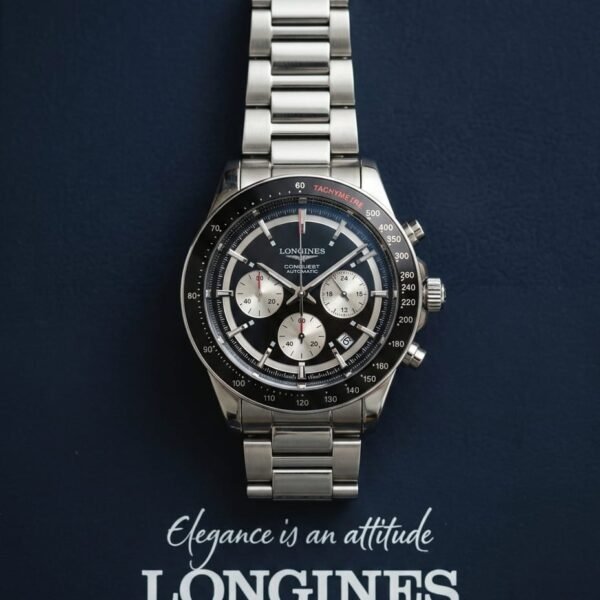 Longinee_s Conquest Chronograph Black