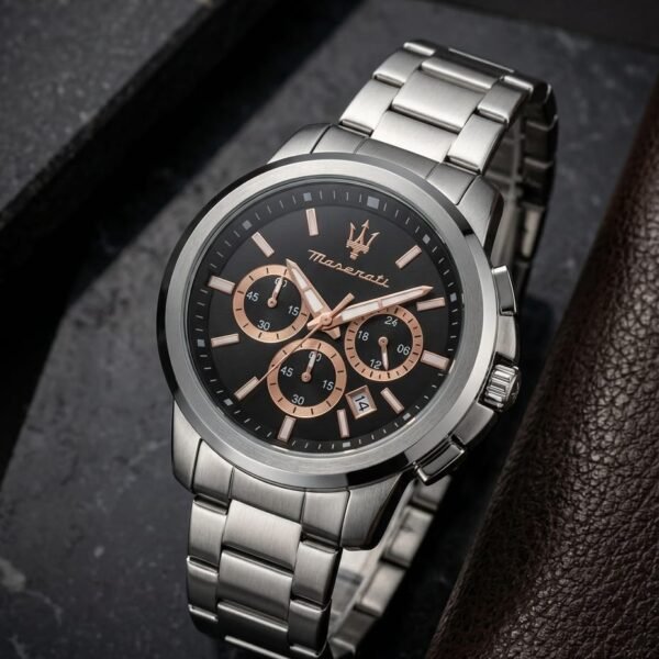 Maseraati Potenza Silver-Black-Copper Chrono