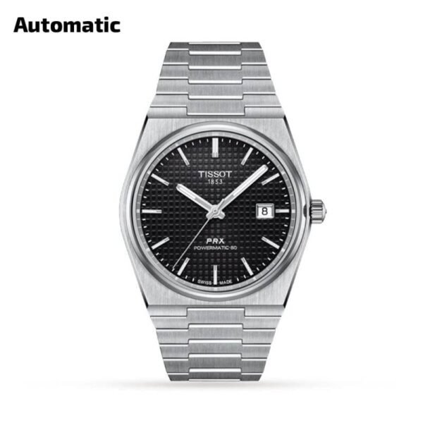 Tissoo_t 1853 Prx Automatic Top Quality Silver-Black