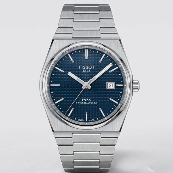 Tissoo_t 1853 Prx Automatic Top Quality silver dark blue