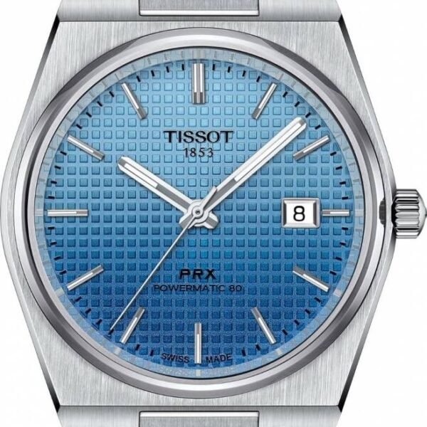 Tissoo_t 1853 Prx Automatic Top Quality silver dual blue