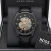 BOSS Principle Skeleton Mens Automatic black and gold