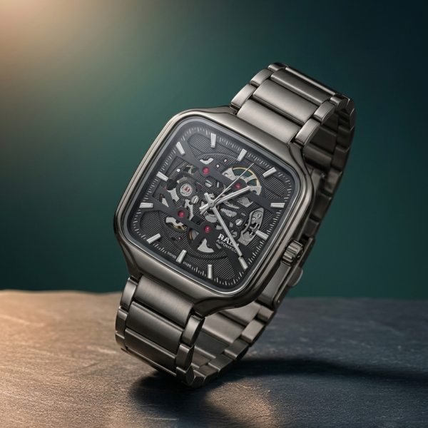 Radd_o True Square Automatic Open Heart Full gray & dimond