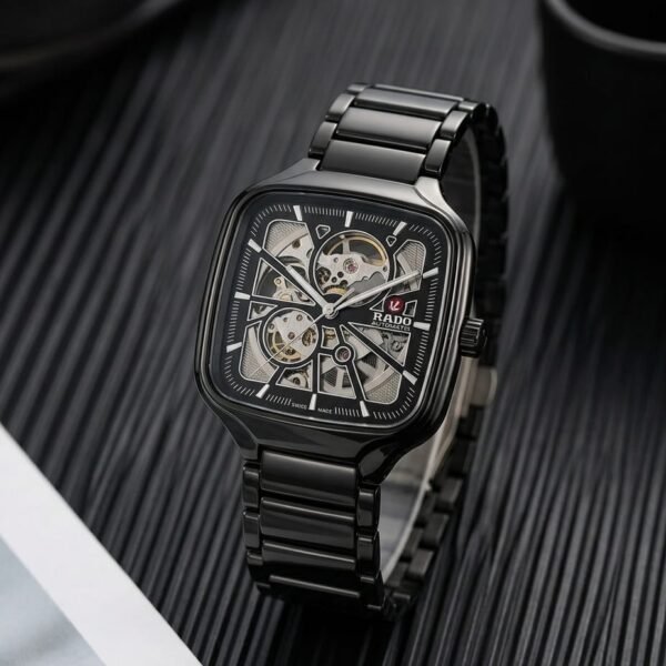 Radd_o True Square Automatic Open Heart Full Black white
