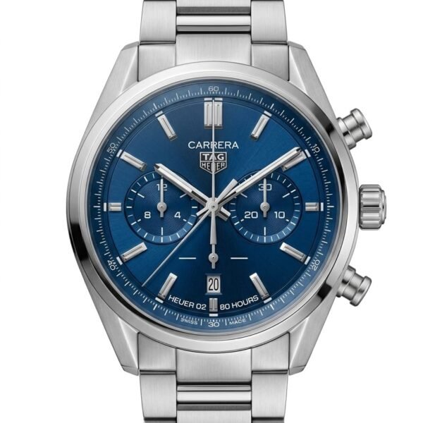 TAG Heuuer Carrera Chronograph silver blue
