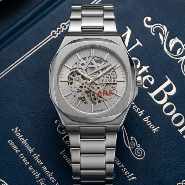 Fossi_il Automatic Skeleton silver light gray
