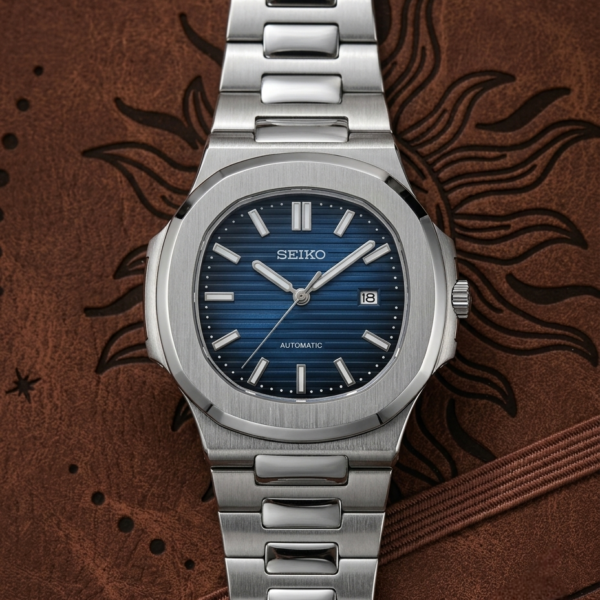 Seiko Nautilus Mod silver blue