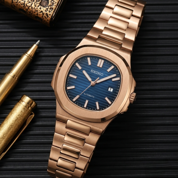 Seiko Nautilus Mod copper blue