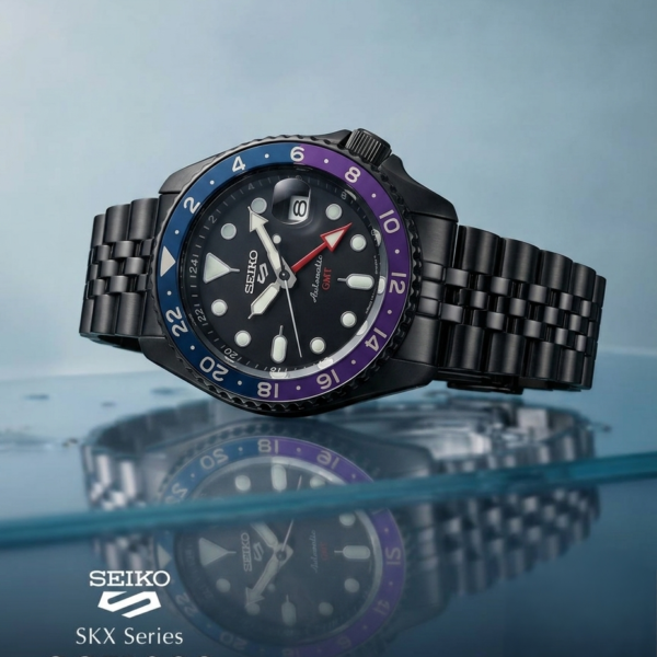 Seiko 5 Sports Japan Machine Full Black