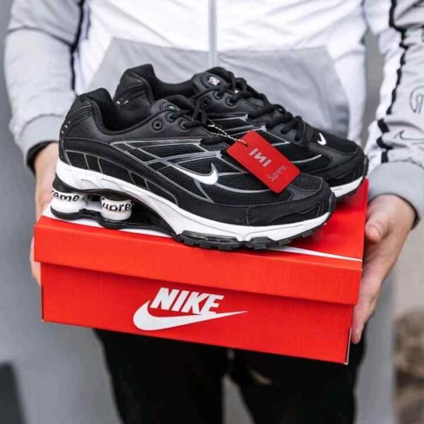 nikkee Shox Ride 2 Supreme BLACK WHITE