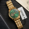 Seiko Presage Cocktail Time Open Heart Automatic gold green