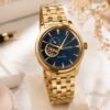 Seiko Presage Cocktail Time Open Heart Automatic gold blue
