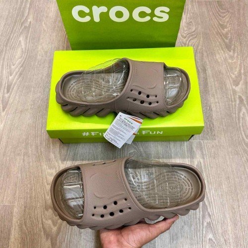 Crocs Echo Super Soft Premium Brown Slides