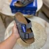 Birkenstock Arizona Slides Suede Dark Grey