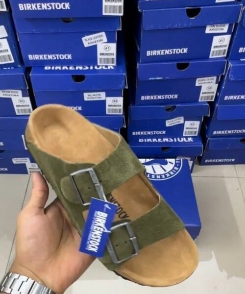 Birkenstock Arizona Olive Green Suede