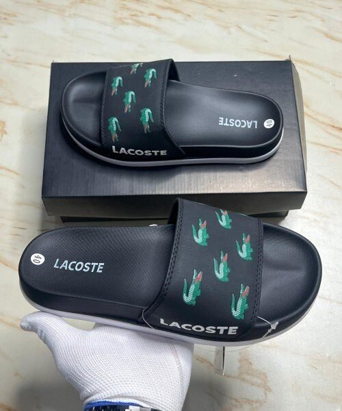 Lacoste premium slides flipflop black