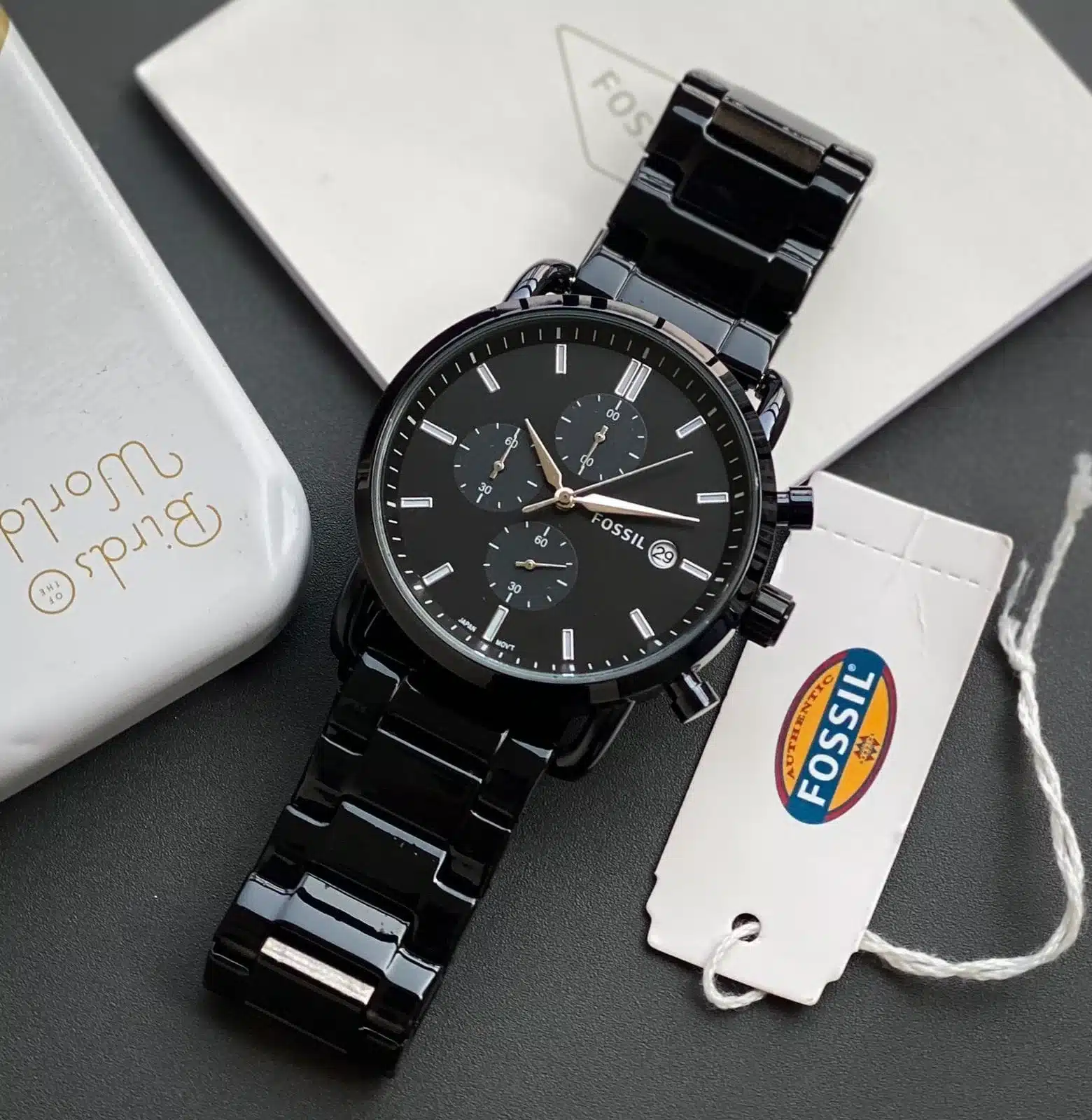 Fossil Black Metal Watch A - Image 2