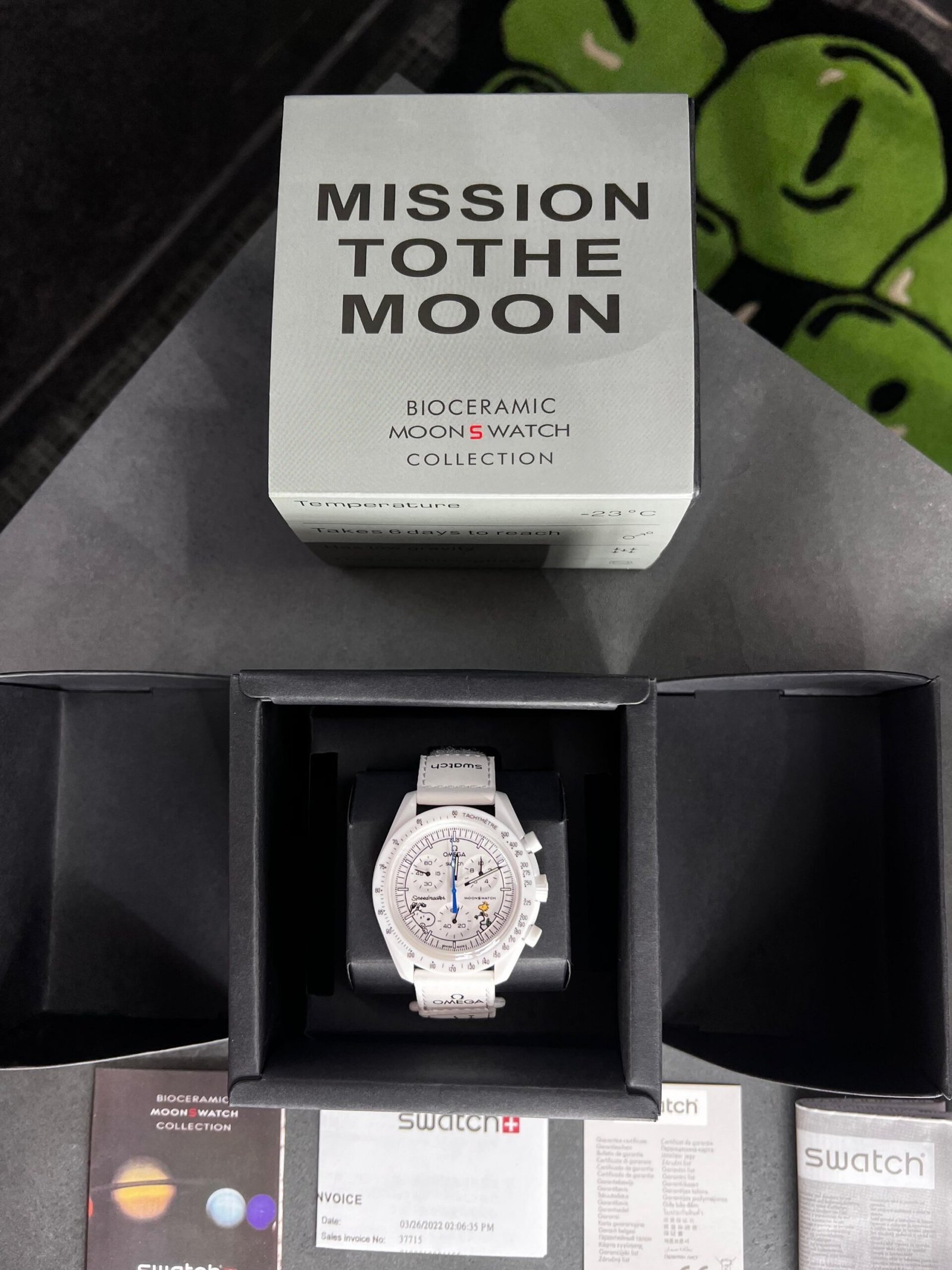 Swatch X Omega Bioceramic Moonswatch Mission To The Moon White With Kit - Image 3