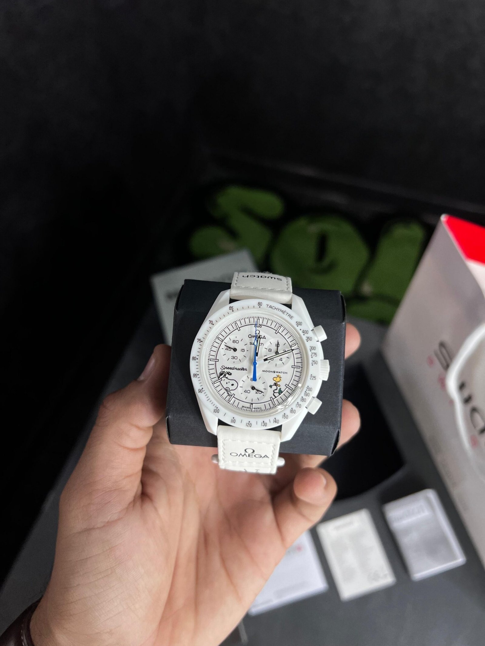 Swatch X Omega Bioceramic Moonswatch Mission To The Moon White With Kit - Image 2