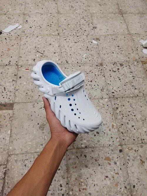 Crocss Echo Clogs (White Blue) - Image 2