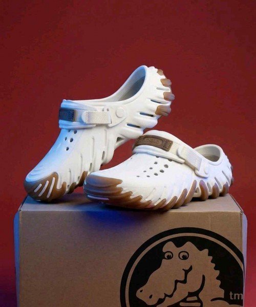 CROCCS ECHO GUM WHITE BROWN