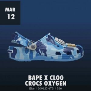 CROCCS CLASSIC CLOG X BAPE BLUE