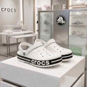 CROCCS BAYABAND WHITE BLACK FOR MEN