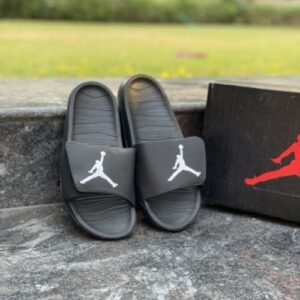 Jordan Break Velcro Slide Black White