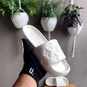 Louis Vuitton MONOGRAM Waterfront Mule Cream