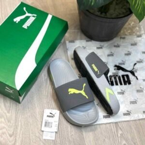 Pum.a SoftridePro Leadpuff Grey Echo Neon Slides