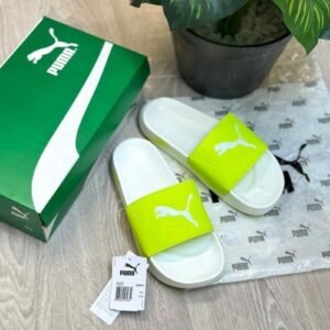 Pum.a SoftridePro Leadpuff Lime Yellow White Slides