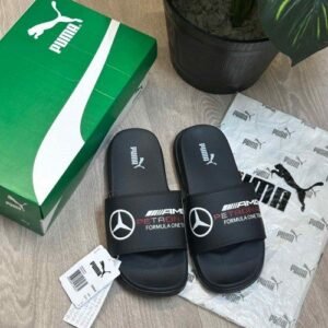 Pum.a Mercedes AMG Petronas Soft Comfort Premium All Black Slides