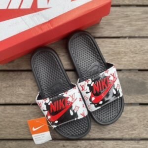 Loui_s Vuitton X Nike Benassi JDI Slides Black
