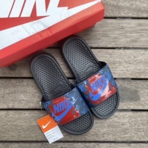 Loui_s Vuitton X Nike Benassi JDI Slides Blue