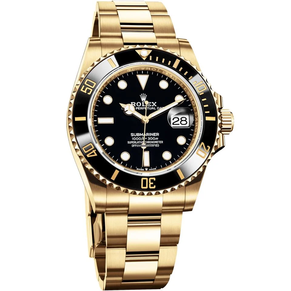 Rolex Submarine yellow gold and a black dial date - Image 5