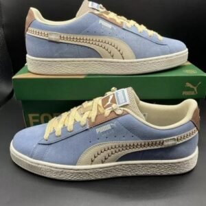 Pumaa suede expedition sneakermen zen blue brown mushroom