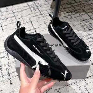 Pumaa. x Balenciaga Speedcat Suede Distressed BLACK