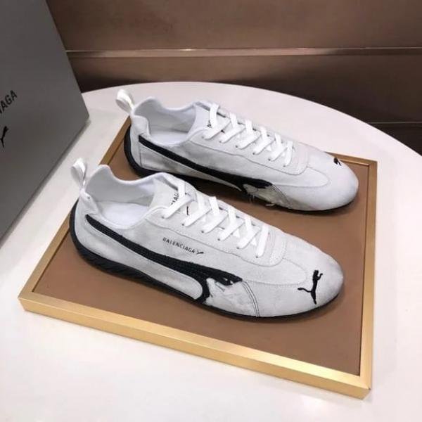 Balenciaga xPumma White and Black Athletic Shoes