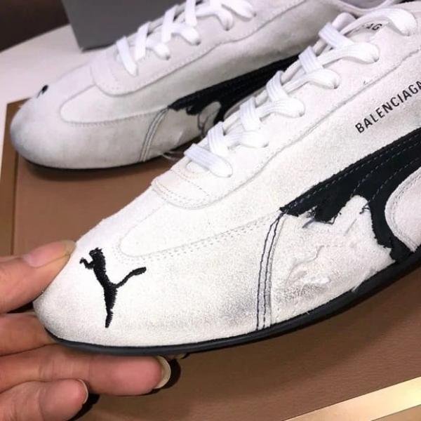 Balenciaga xPumma White and Black Athletic Shoes - Image 2