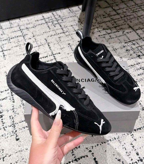 Pumaa x Balenciagaa Speedcat Suede Distressed BLACK 2510 - Image 2