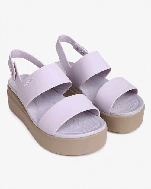 Crocss Brooklyn Slingback Low Wedge Sandals For Her Purple