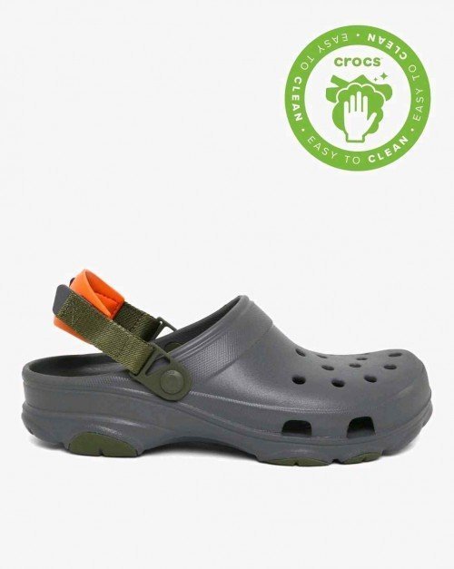 Crocss Classic All Terrain Clog Grey Orange - Image 2