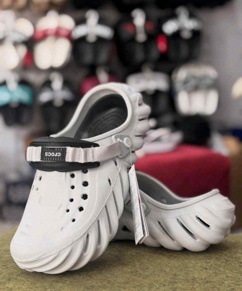 Crocss Echo Clogs (Atmosphere Grey Black) - Image 2