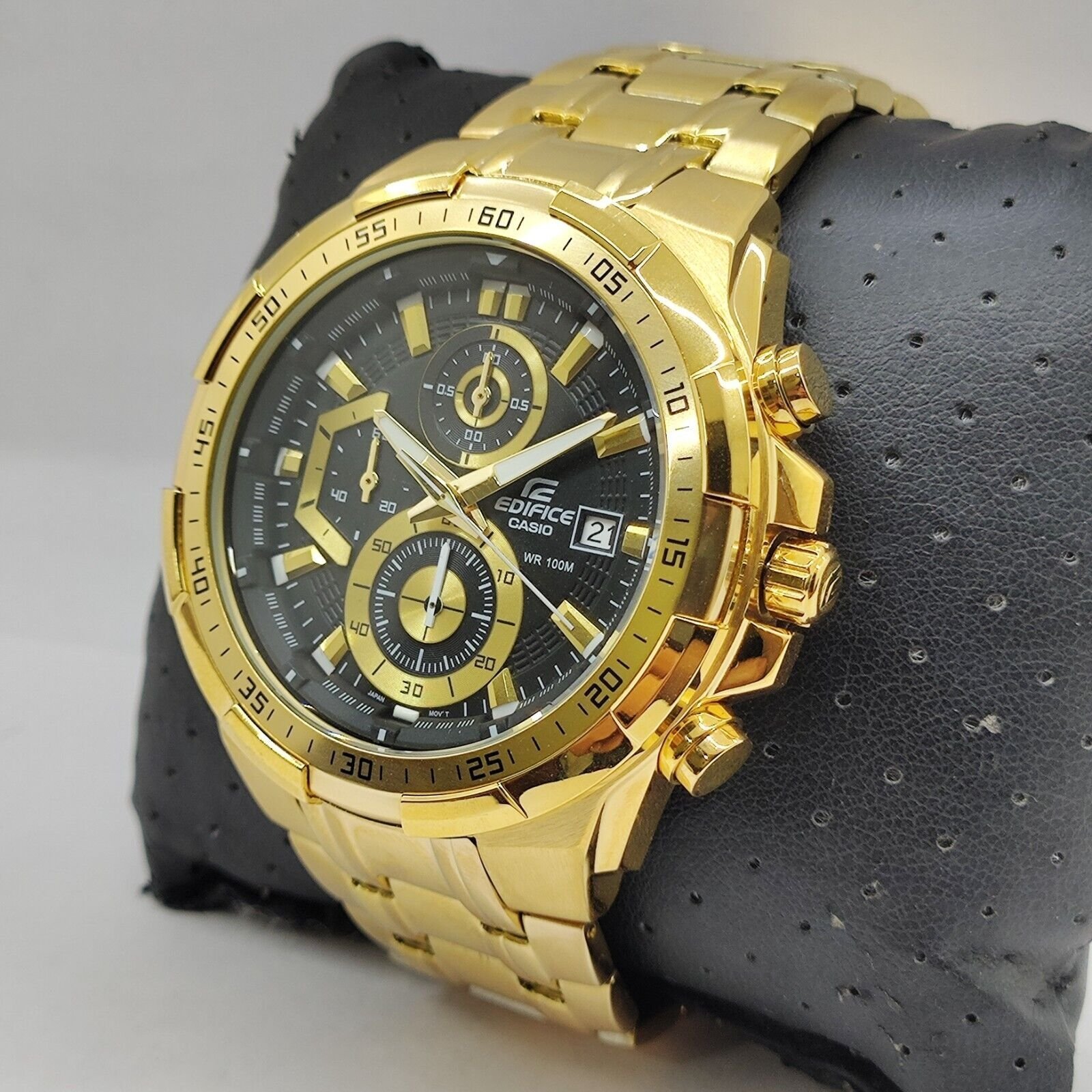 Edifice Gold Black Metal Watch - Image 4
