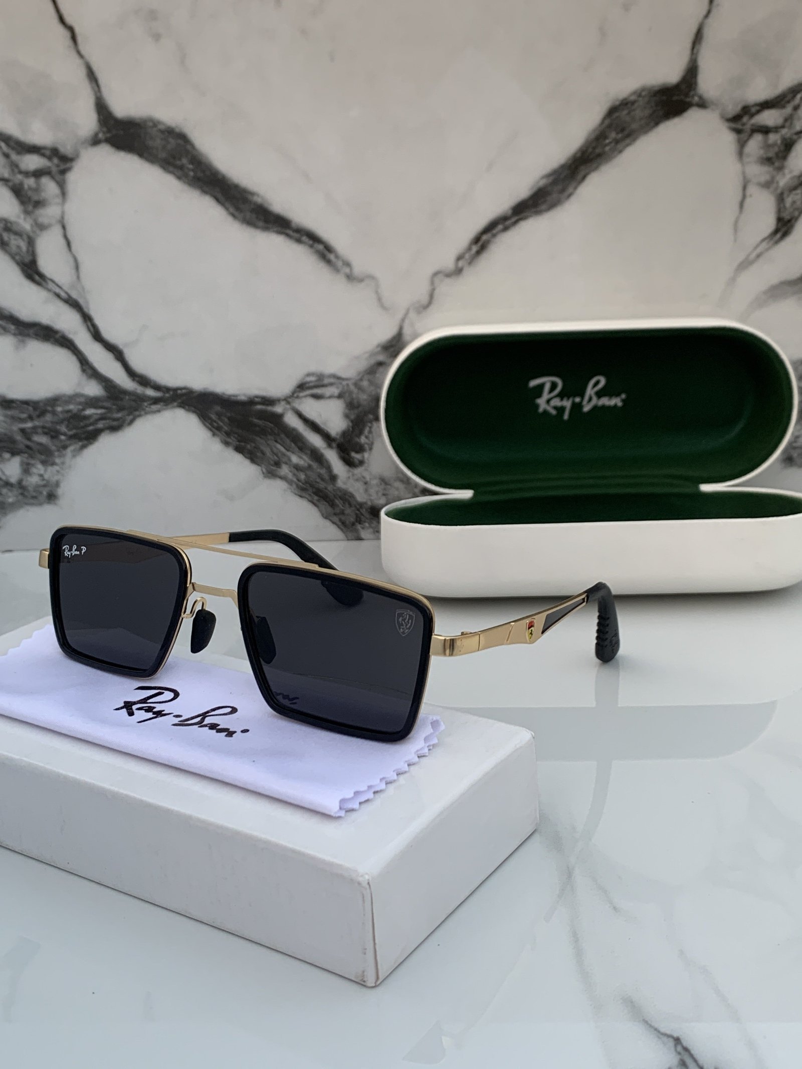 Branded Sunglasses RB 3601 gold black(With Original Kit) - Image 4